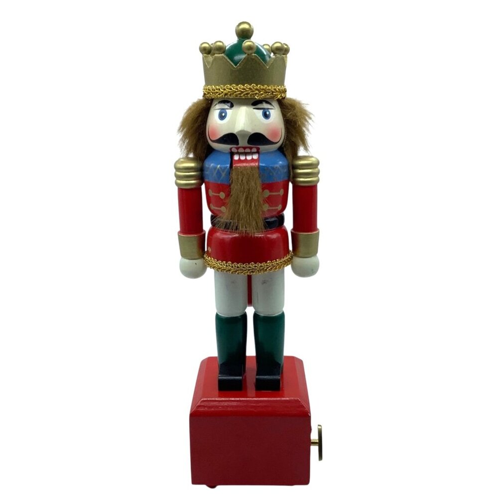 K‎ & K Nutcracker Wind-up Music Box Joy to the World Christmas 12" WORKS